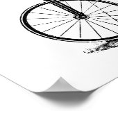 Hochrädriges Fahrrad Penny Farthing Poster (Ecke)