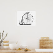 Hochrädriges Fahrrad Penny Farthing Poster (Küche)
