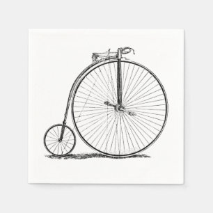 Hochrädriges Fahrrad Penny Farthing Serviette