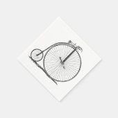 Hochrädriges Fahrrad Penny Farthing Serviette (Ecke)