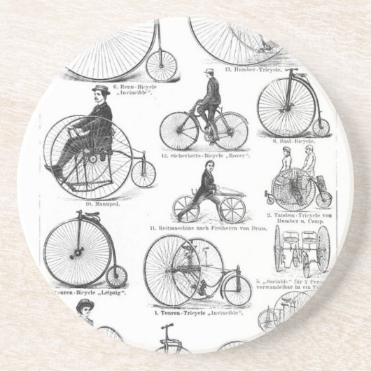 Hochrädriges Fahrrad Penny Farthing Untersetzer (Vorne)