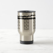 Hochrangige Brücke mit Überfahrt-Dampf-Lokomotive Reisebecher (Mittel)