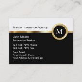 Hochrangige Visitenkarten für Versicherungsunterne Visitenkarte (Vorderseite)