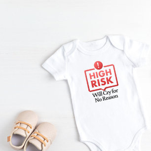 Hochrisiko wird ohne Grund weinen Baby Strampler