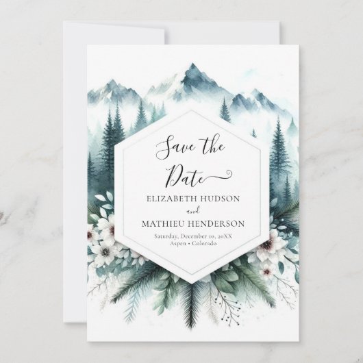 Hochromantische Hochzeit Save The Date (Vorderseite)