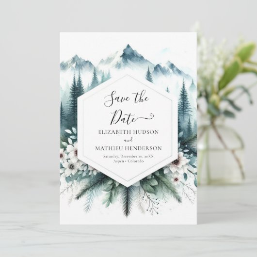 Hochromantische Hochzeit Save The Date (Stehend Vorderseite)