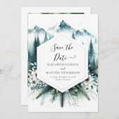 Hochromantische Hochzeit Save The Date (Vorne/Hinten)