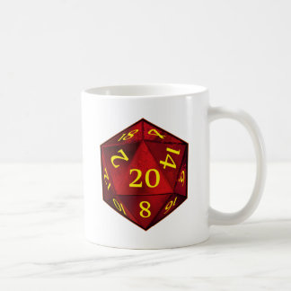 Hochrot und GoldD&D d20 FEUER die Kaffeetasse