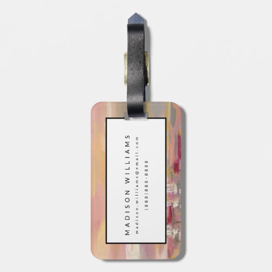 Hochrot-Wellen Gepäckanhänger (Rückseite vertikal)