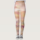 Hochrot-Wellen Leggings (Vorderseite)