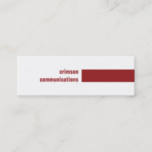 Hochrote einfache Visitenkarte