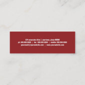 Hochrote einfache Visitenkarte (Rückseite)
