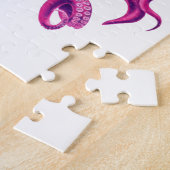 Hochrote Girly Krake Puzzle (Seite)