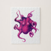 Hochrote Girly Krake Puzzle (Vertikal)