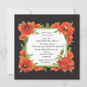 Hochrote Mohnblumen-Paar-Polterabend-Einladung Einladung (Vorderseite)