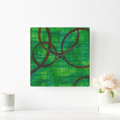 Hochrote Spur II Quadratische Wanduhr (Zuhause)