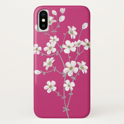 Hochroter Kasten mit Frühling ` s Blumen Case-Mate iPhone Hülle (Rückseite)
