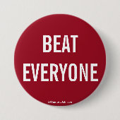 Hochroter SCHLAG JEDER Knopf Button (Vorderseite)