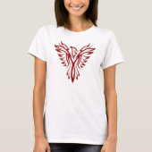 Hochrotes Phoenix-Steigen T-Shirt (Vorderseite)