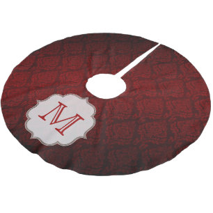 Hochrotes Polyester Weihnachtsbaumdecke