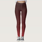 Hochrotes Rot Ombre Drache-Skala-Muster Leggings (Vorderseite)