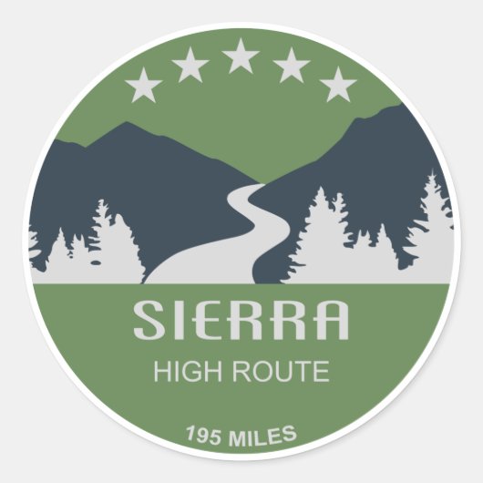 Hochroute Sierra Runder Aufkleber (Vorderseite)