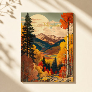 Hochsaison in den Rocky Mountains Folien Feiertagspostkarte