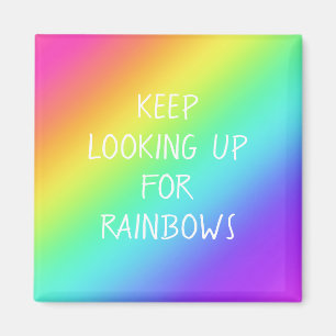 "Hochschauen nach Regenbögen" Magnet