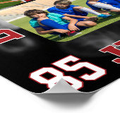 Hochschul-Baseballmannschaft Sportbild-Collage Poster (Ecke)