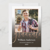 Hochschulabschluss Foto Party Einladung (Vorderseite)