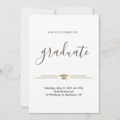 Hochschulabschluss Foto Party Einladung (Rückseite)
