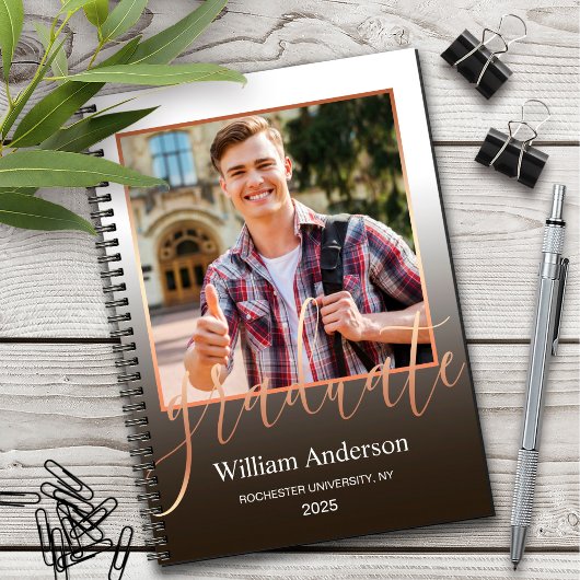 Hochschulabschluss Foto Party Einladung Notizblock