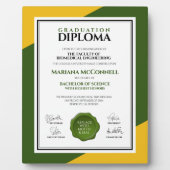 Hochschuldiplom der Green Gold School Uni Fotoplatte (Vorderseite)