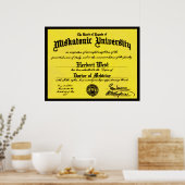 Hochschuldiplom Herbert West Poster (Küche)