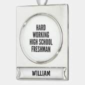 Hochschule Freshman Banner-Ornament Silber (Links)