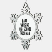 Hochschule Freshman Schneeflocken Zinn-Ornament (Rechts)