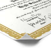 Hochschule Gold Border Hochschule Poster (Ecke)