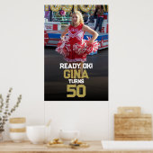 Hochschule oder Uni Cheerleader Birthday Poster (Küche)
