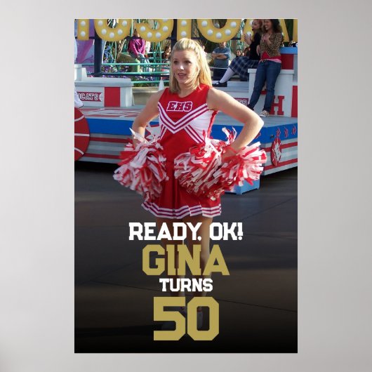 Hochschule oder Uni Cheerleader Birthday Poster (Vorne)