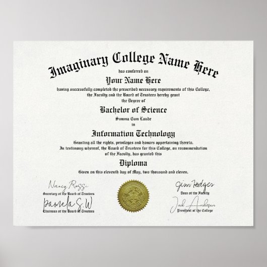 Hochschule oder Uni Poster (Vorne)