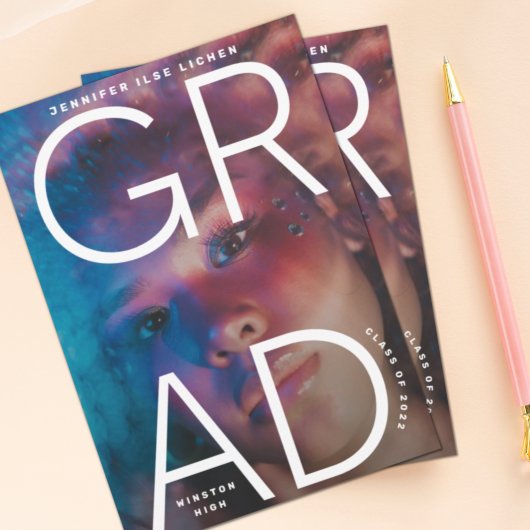 HOCHSCHULGRAD | Weißer feiner Foto Ankündigung