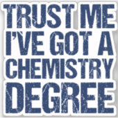 Hochschulstudium für Funny Chemistry Aufkleber (Vorderseite)