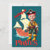 Hochsee-Erlebnis - Piratenschiff Einladung (Vorderseite)