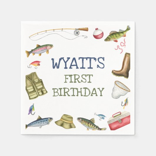 Hochseeangeln von Neapel Serviette (Vorderseite)