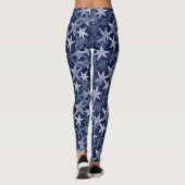 Hochseefisch der Seestreitkräfte in Blau und Weiß Leggings (Rückseite)