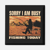 Hochseefischerei auf Silhouetten Magnet (Vorne)