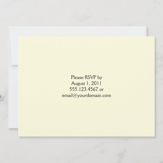 Hochseefischerei Elfenbein Wirbel Post Weddi Einladung (Rückseite)