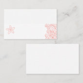 Hochseestar-Wirbel Korallenweiße Platzkarten (Vorne/Hinten)