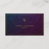 Hochskalige Imitate lila Ledergold-Rahmen Rechtsan Visitenkarte (Vorderseite)