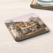 Hochsommer Eve, "vom Kostüm von Yorkshire" Getränkeuntersetzer (Linke Seite)